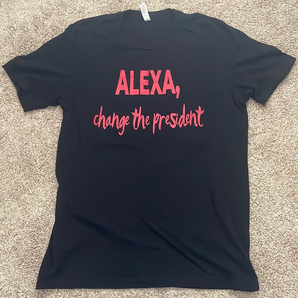 NWOT Alexa Change the President Black Red Large Bella Canvas T-Shirt